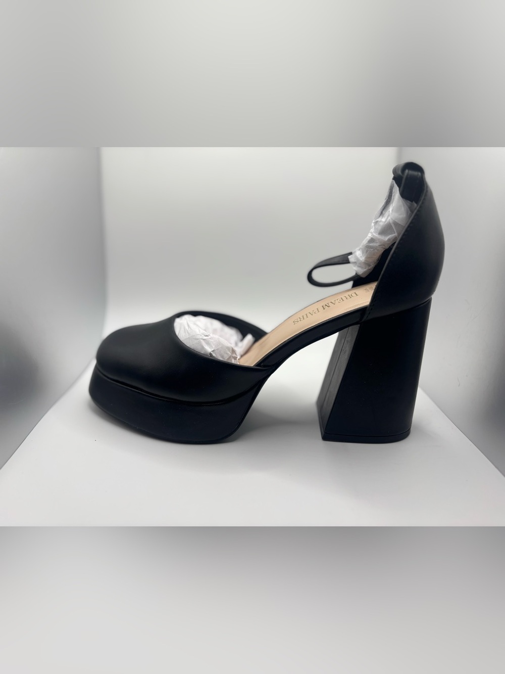 Dream Pairs Platform Ankle Strap Chunky Pumps Size 7.5